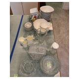 Glassware and Ceramic Bowls