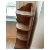 Four-Tier Wooden Corner Shelf Unit