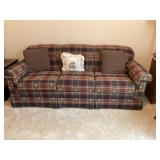 82ï¿½ La-Z-Boy Plaid Upholstered Sofa with Sleeper