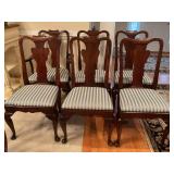 Six Dining Chairs with Upholstered Seats