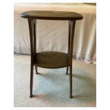 29ï¿½ Two-Tier Wooden Side Table with Cutout Detail