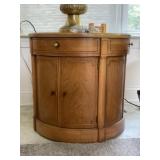 22ï¿½ Thomasville Round Wood Cabinet with Drawer