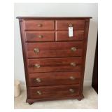 Broyhill Cherry Wood Seven-Drawer Dresser