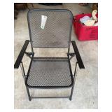 Metal Patio Chair with Mesh Design