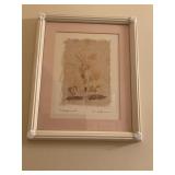 3 Framed Pressed Floral Artworks in White Frame