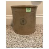 Stoneware Crock With Cobalt Stenciled '2' Mark