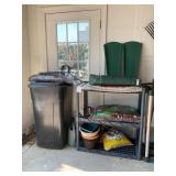 Garden Supplies Including Mulch, Pots, and Edging