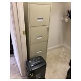 Metal File Cabinet and Pen+Gear Paper Shredder