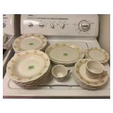 Walker China Dinnerware Set with Gold Accents