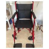 Everest & Jennings Red Lightweight Transport Chair