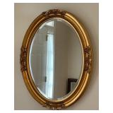 25ï¿½x53ï¿½ Oval Wall Mirror with Gilded Frame