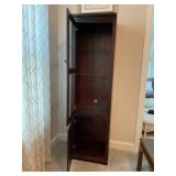 74ï¿½Tall Wood Cabinet with Glass and Paneled Doors