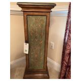 Wood Cabinet with Hand-Painted Green Paint