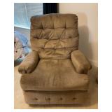 Brown Fabric Recliner Armchair