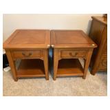 Bassett Wood End Tables with Drawers