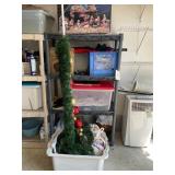Holiday Decor Lot with Artificial Tree and Nativit