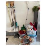 Seasonal Home Decor and Cleaning Supplies Lot