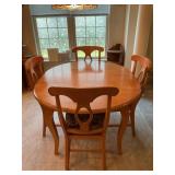 60ï¿½Wood Dining Table with Four Matching Chairs