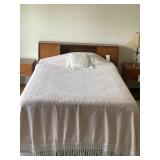 Mid-Century Wood Full-Size Bed Frame