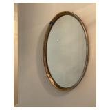 30ï¿½ Oval Wall Mirror with Metallic Frame