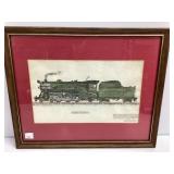 Framed 18x22 Watercolor 'The Age of Steam' by L.C.