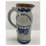 1999 Newtown Festival Ceramic Pitcher