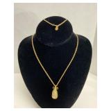 14kt Gold-Tone Necklace with Pendant and Chain