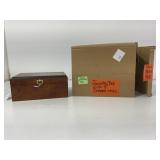 Wood Veneer Jewelry Box with Costume Rings