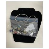 Two silver Chain Bracelets with Assorted Beads