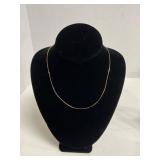 14 kt Gold-Tone Snake Chain Necklace with Spring C