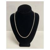 Sterling Silver Rope Chain Necklace