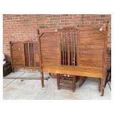 Wooden full ï¿½Bed Frames with Carved Details