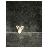 14 kt Gold Pendant with Pearl and diamonds