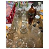 Clear and Amber Glass Bottles
