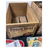 Wooden Apple Crate with 'Pete's Best Apples' Label