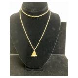 14 kt Gold Necklace with Bell-Shaped Pendant