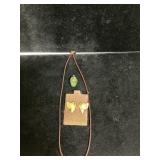 Scarab Pendant Necklace and Gold-Tone Wing pin