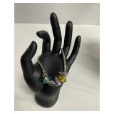 Pandora Silver Charm Bracelet With Gem Accents