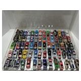 Die-Cast Racing Cars in Display Case