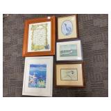 Five Framed Wall Artworks