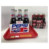 NASCAR-Themed Pepsi and Coca-Cola Glass Bottles