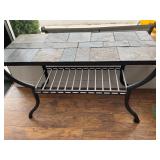 48 in Wide Slate Tile-Top Patio Table