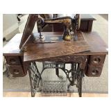 Singer Treadle Sewing Machine with Accessories