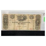 Currency 18_ _ $4 Bank of Augusta Note, Augusta,