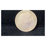 Semi-key 1909-O Silver Barber Quarter