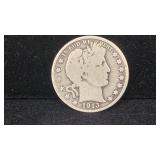 Semi-key 1913 Silver Barber Half Dollar