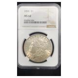 1896 NGC MS62 Silver Morgan Dollar