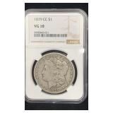 Key 1879-CC NGC VG 10 Silver Morgan Dollar