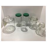 Group Lot of Glass Storage Jars and Canisters