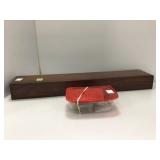 Wooden Display Box with Brass Decorative Hardware